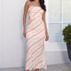 Rainbow Sweet Strapless Maxi Dress Multi