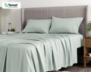 QE Home 350TC BeechBliss TENCEL™ Modal Sheet Set in Waterfall, Green, Queen