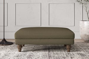 nkuku Deni Dining Footstool | Make To Order | Medium | Recycled Cotton Moss