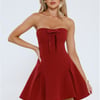 Simply Iconic Strapless Mini Dress Burgundy