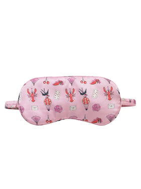 Satin Eye Mask Lobster Love - Pink
