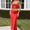 Cool Spritz Midi Skirt Red