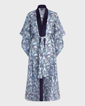 Vilebrequin - Women Silk Kimono Isadora Fish - Kimono - Kiyomi - White - Size OSFA