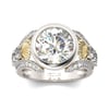 Jeulia Shell Round Cut Sterling Silver Ring