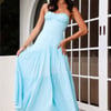 Iced Drinks Beachside Strapless Maxi Dress Blue