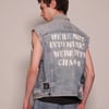 Vintage Patched Denim Jacket Vest