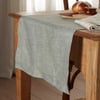 Olive Green Twill Cotton Linen Table Runner