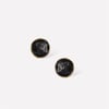 Black Enamel Ripple Earrings