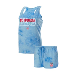 Women's Concepts Sport USWNT Billboard Tank and Short Blue Set / XL