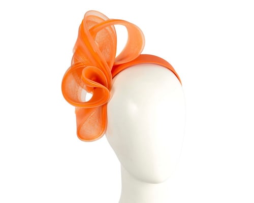 Orange crinoline bow fascinator by Fillies Collection