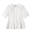 Damson Madder Cyrus Eyelet Blouse White