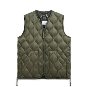 Taion Military V-Neck W-Zip Down Vest Soft Shell Olive