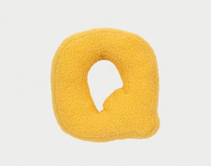 QE Home Alphabet Letter Cushion in Q, Yellow