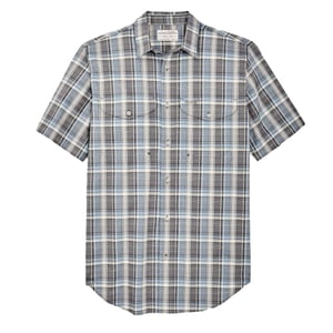 Filson Twin Lakes Short Sleeve Sport Shirt Gray / Blue / Cream