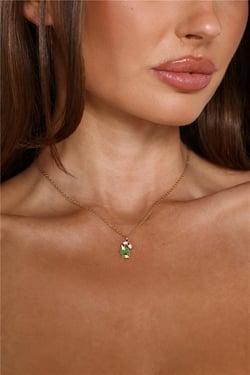 Candy Cane Necklace Gold