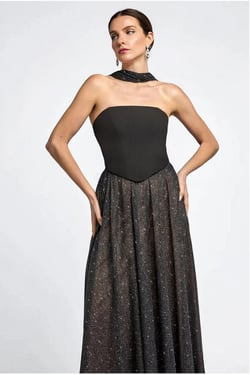Goddiva Glitter Chiffon Scarf