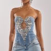 AKIRA Gemima Corset Top | Size Medium