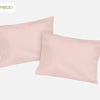 QE Home Petite 310TC Bamboo Cotton Pillowcase in Petal (Set of 2), Pink