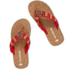 Weird Fish Arundel Cork Flip Flops Tango Red Size 4