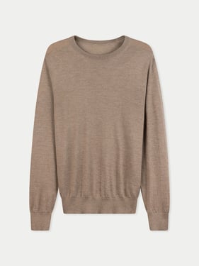 Cashmere Silk C-Neck Sweater - 2XL / timber wolf / MK0323-7127/0000