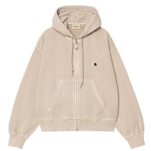 Carhartt WIP Womens Hooded Nelson Jacket Fleur De Sel Garment Dyed