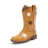 DREAM PAIRS Girls    Durable Slip On Floral Western Boots
