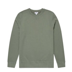 Sunspel Loopback Sweatshirt Light Khaki