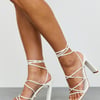 BILLINI Chrome Heels White