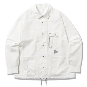 And Wander Cordura Cotton Rip Shirt Jacket White