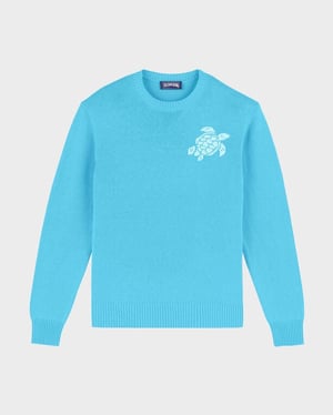 Vilebrequin - Men Wool And Cashmere Sweater Turtle - Pullover - Rayol - Blue - Size XXL