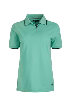 Weird Fish Pammie Organic Cotton Pique Polo Shirt Aqua Marine Size 8