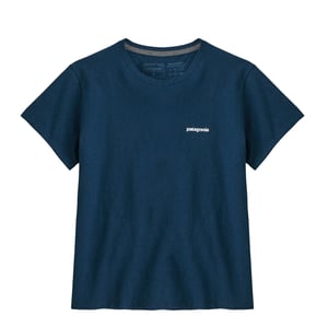 Patagonia Womens P-6 Logo Responsibili Tee Tidepool Blue
