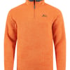 Weird Fish Newark 1/4 Zip Grid Fleece Brick Orange Size M