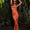 Best Bits Mesh Maxi Dress Orange