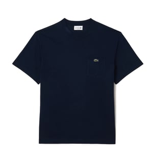 Lacoste Cotton T-Shirt with Breast Pocket Midnight Blue