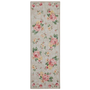 Vintage Rose Natural Eco-Washable Runner - 75x220cm