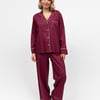 Womens Hotel Pyjamas Oxblood - 18