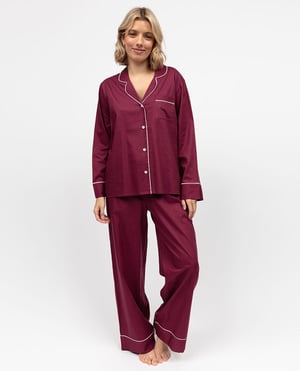 Womens Hotel Pyjamas Oxblood - 28
