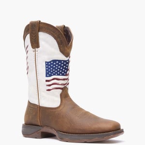 Lady Rebel by Durango® Women's Distressed Flag Embroidery Western Boot