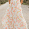 HELLO MINI Running Through Daisies Maxi Dress White