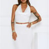 Inspo Halter Top White
