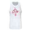Women's Nike USWNT Script White Tank / M
