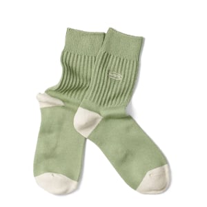 Rototo Womens Oval Logo Sock Sage Green