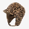 Retro Leopard Plush Earmuff Winter Hat - Khaki / ONE SIZE