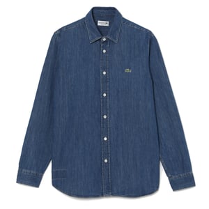 Lacoste Regular Fit Denim Shirt Blue