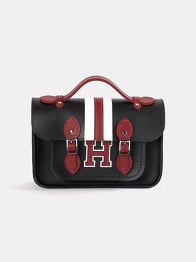 The Mini - Black with Harvard Stripe
