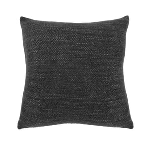 Hendrick 20" Handwoven Accent Pillow   Charcoal