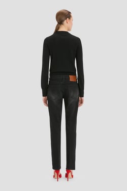 Victoria Beckham Low Waist Jean In Washed Black - 32 - Womens