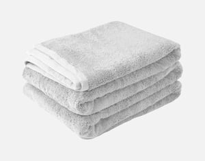 QE Home Modal Cotton Towels in Silver, Grey, 13 x 13 in