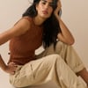Sand Straight Leg Cargo Trousers